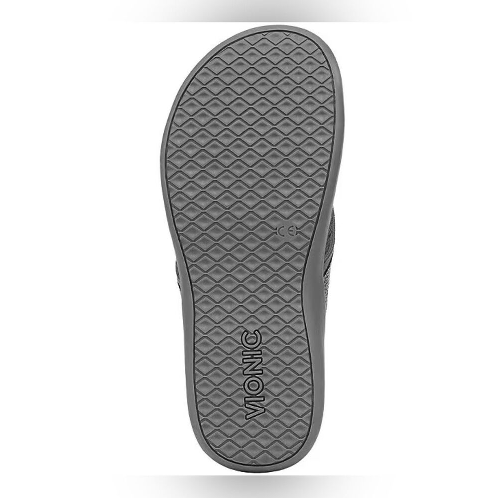 Vionic Orthotic Sandals Pewter Metallic flip flop Comfort Arch Support Women’s 7 - Picture 9 of 9